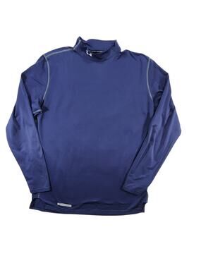 Under Armour ColdGear Fitted Long Sleeve Shirt Mens XL Blue Performance